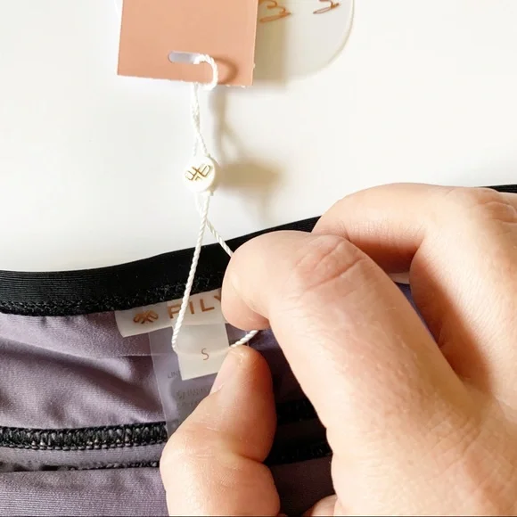 Pilyq NWT Purple Color Block Cheeky Bikini Bottoms - Picture 6 of 9